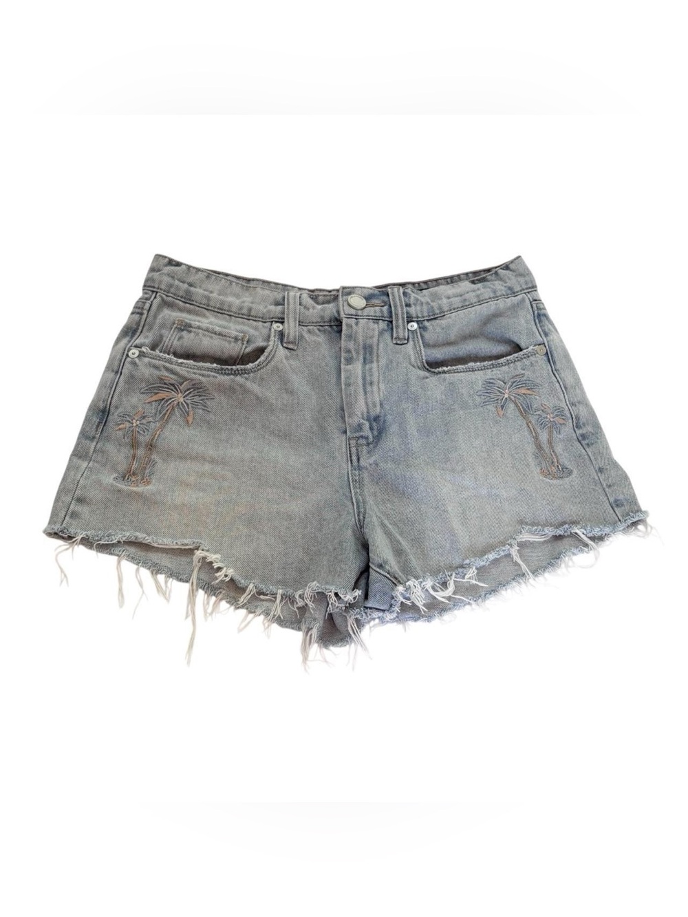 Blank NYC Palm Tree Jean Shorts
